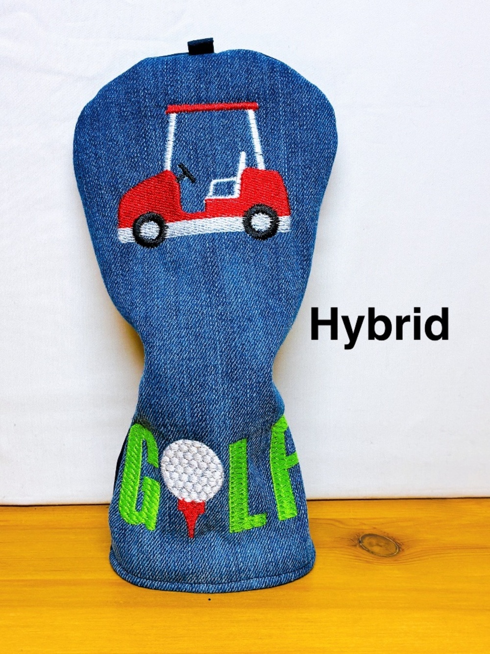 【H-304】Golf Hybrid Head Cover Denim / Jeans Handmade by Shizu